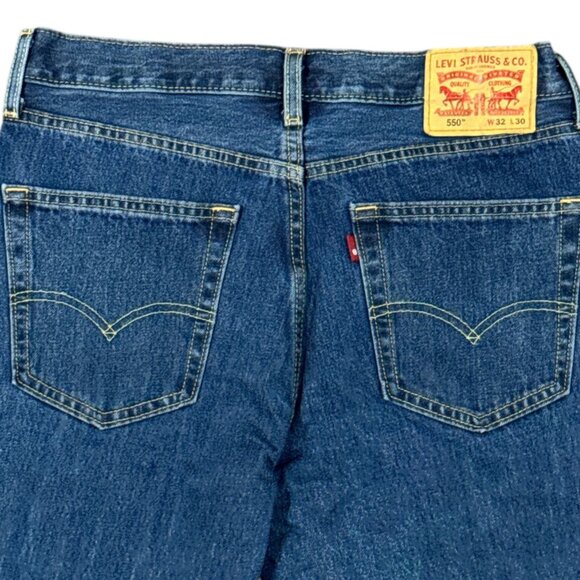 NEW Levis 550 Relaxed Fit Blue Denim Jeans Mens W32 L30 Classic Straight Leg - Picture 6 of 12